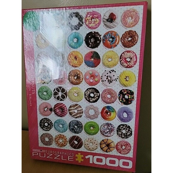 Donuts 1000 Piece Jigsaw Puzzle Eurographics 19.25" x 26 5/8" New Sealed Box - Picture 1 of 4